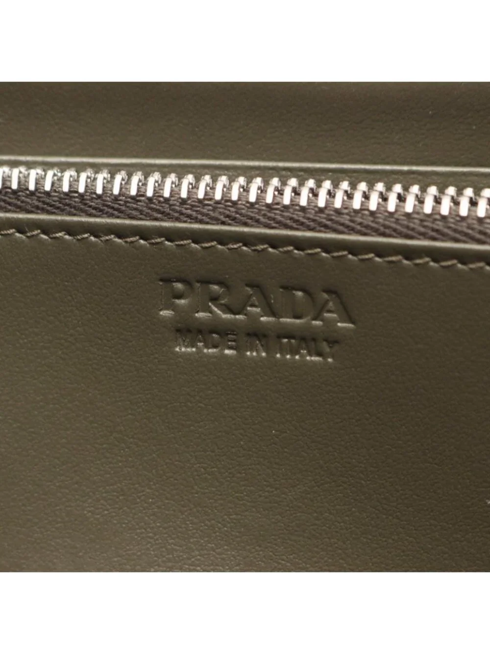 Prada Round Length Wallet Black Leather Triangle Logo
